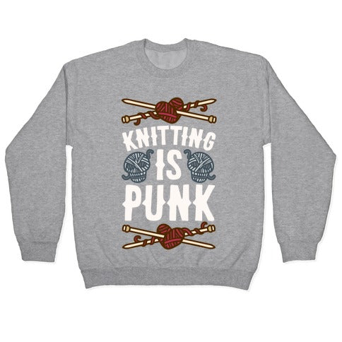 Knitting Is Punk Crewneck Sweatshirt